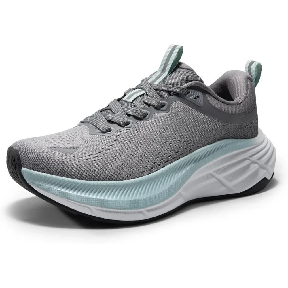 Nortiv 8 Women's Gray Walking Shoes Cushioned Non-Slip Breathable Sneakers